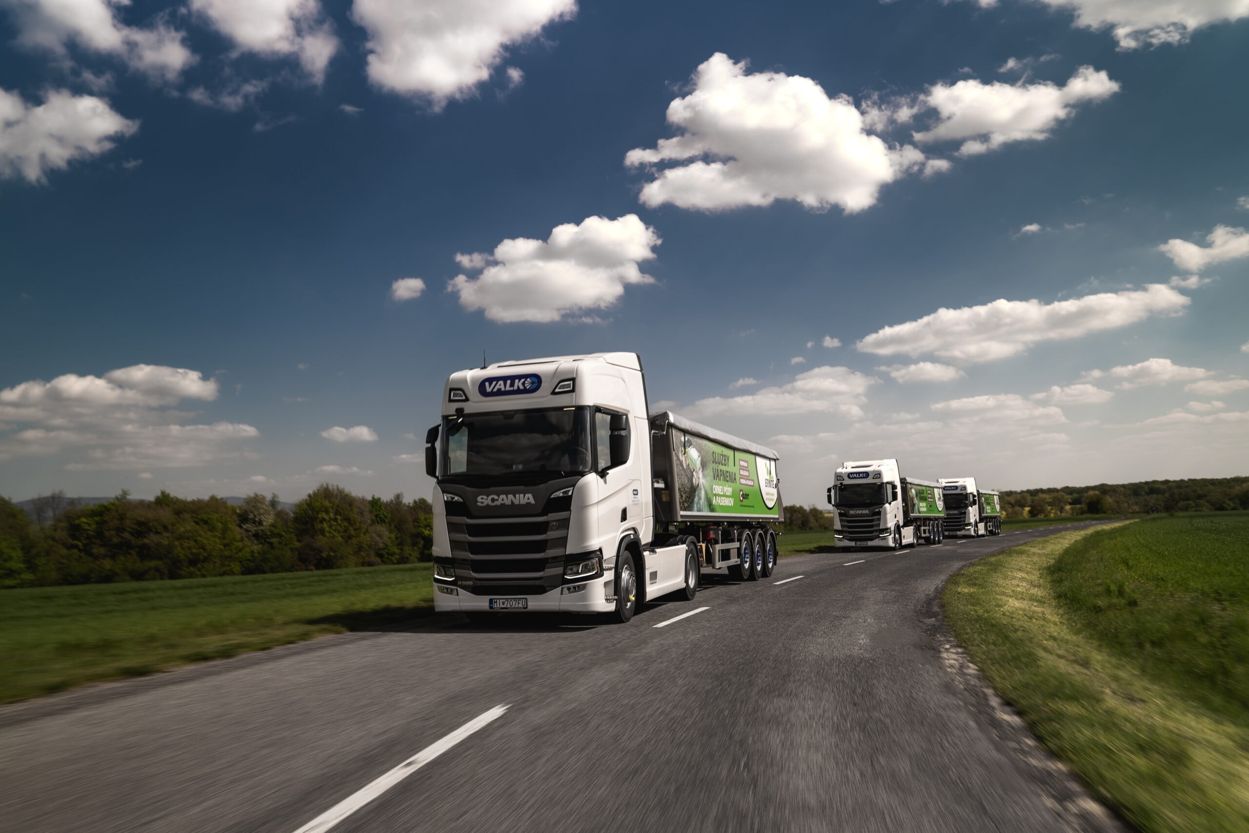 Valko Logistics trucks on the highway